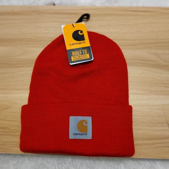 Carhartt Red Knit Beanie Adult Unisex One Size Fits Most NWT - Picture 3 of 3